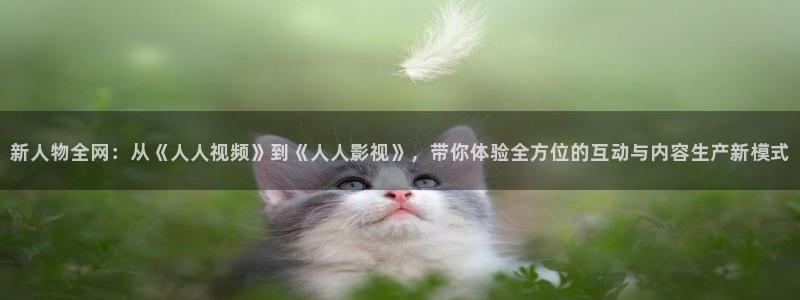 全能影视在线：新人物全网：从《人人视频》到《人人影视》，带你体验全方位的互动与内容生产新模式